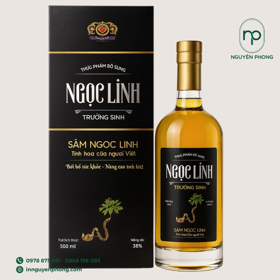 In tem dán rượu sâm giá rẻ tại Hà Nội